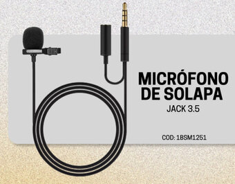 MICRÓFONO DE SOLAPA 5 JACK 3.5