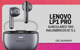 Novicompu LENOVO LP1 PRO AURICULARES TWS INALÁMBRICOS BT 5.1 oferta