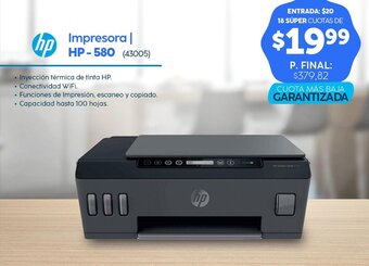 Marcimex hp Impresora | HP-580 (43005) oferta