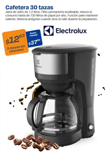 TVentas Electrolux Cafetera 30 tazas oferta