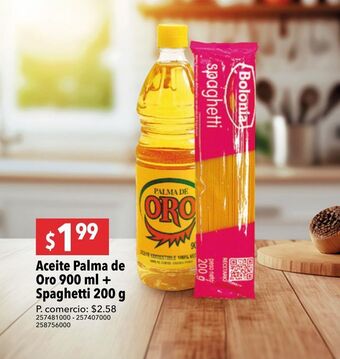 Tia Aceite palma de oro 900ml + spaguetti 200g oferta