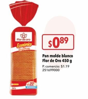 Tia Pan de molde blanco flor de oro 450g oferta