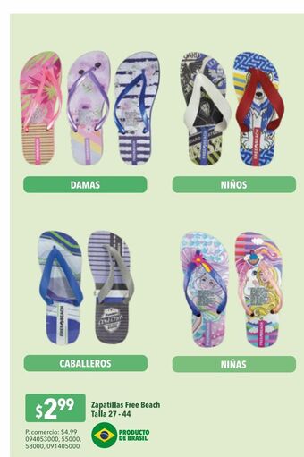 Tia Zapatillas free beach talla 27 - 44 oferta