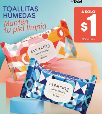 Tia Toallitas húmedas elements by trial 60 uds oferta