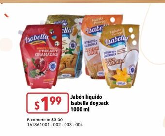 Tia Jabón líquido isabella doypack 1000 ml oferta