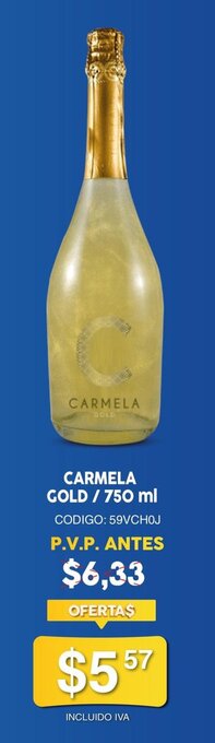 Coral Hipermercados CARMELA GOLD / 750 ml oferta
