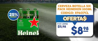 Coral Hipermercados CERVEZA BOTELLA SIX PACK HEINEKEN 330ML oferta