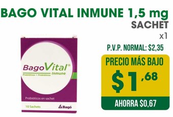 Farmacias SanaSana BAGO VITAL INMUNE 1,5 mg SACHET oferta
