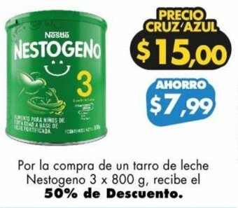Farmacias Cruz Azul Nestogeno 3 x 800 g oferta