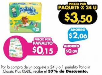 Farmacias Cruz Azul Pañalín Classic Plus XGDE oferta