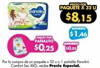 Farmacias Cruz Azul Panolini Comfort Sec XXG oferta