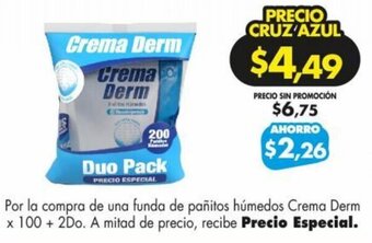 Farmacias Cruz Azul Crema Derm x 100 + 2Do oferta