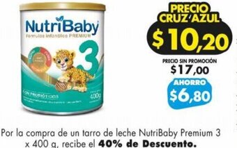 Farmacias Cruz Azul NutriBaby Premium 3 x 400 g oferta