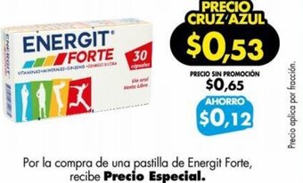 Farmacias Cruz Azul Energit Forte oferta