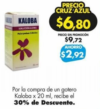 Farmacias Cruz Azul Kaloba x 20 ml oferta