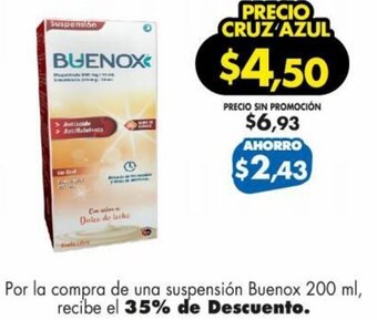 Farmacias Cruz Azul Buenox 200 ml oferta
