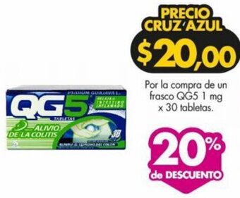 Farmacias Cruz Azul QG5 1 mg x 30 tabletas oferta