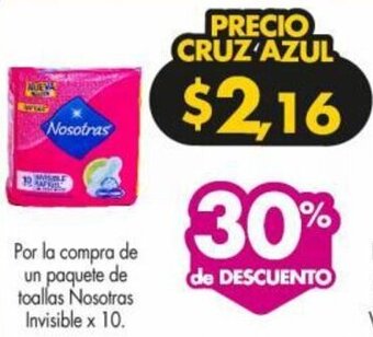 Farmacias Cruz Azul Nosotras Invisible x 10 oferta