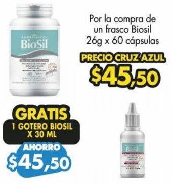 Farmacias Cruz Azul Biosil 26g x 60 cápsulas oferta