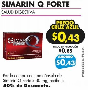 Farmacias Cruz Azul SIMARIN Q FORTE x 30mg oferta