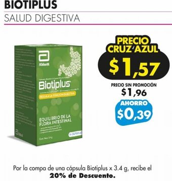 Farmacias Cruz Azul Biotiplus x 3,4g oferta