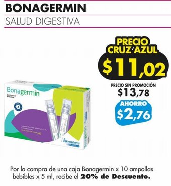 Farmacias Cruz Azul Bonagermin x 10 ampollas bebibles x 5 ml oferta