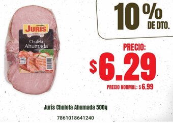 Supermaxi Juris Chuleta Ahumada 500g oferta