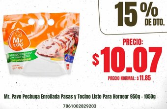 Supermaxi Mr. Pavo Pechuga Enrollada Pasas y Tocino Listo Para Hornear 950g - 1050g oferta