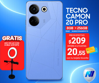 Novicompu TECNO CAMON 20 PRO 8GB + 256GB oferta