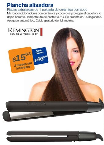 TVentas REMINGTON Plancha alisadora oferta