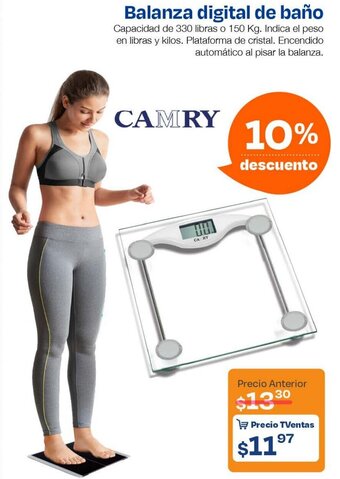 TVentas CAMRY Balanza digital de baño oferta