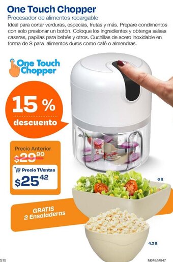 TVentas One Touch Chopper oferta