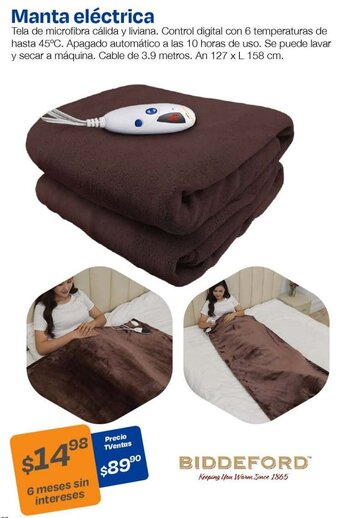 TVentas Manta eléctrica oferta