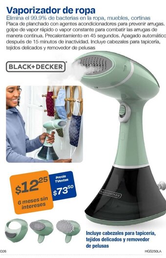 TVentas BLACK+DECKER Vaporizador de ropa oferta