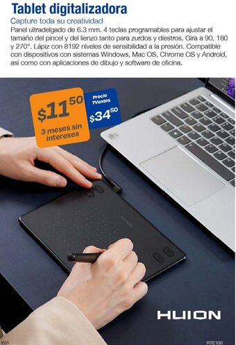 TVentas Tablet digitalizadora oferta