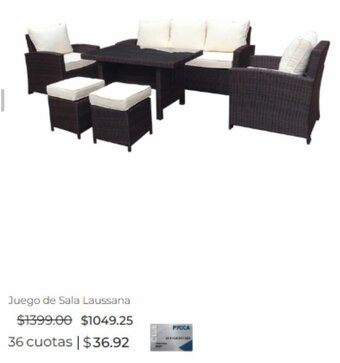 Pycca Juego de Sala Laussana oferta