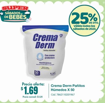 Supermaxi Crema Derm Pañitos Húmedos x 50 pañitos oferta
