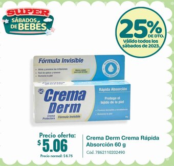 Supermaxi Crema Derm Crema Rápida Absorción 60 g oferta