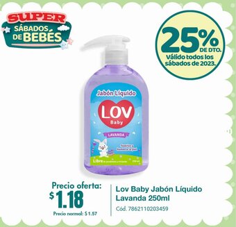 Supermaxi Lov Baby Jabón Líquido Lavanda 250ml oferta