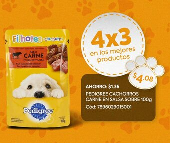 PEDIGREE CACHORROS CARNE EN SALSA SOBRE 100g