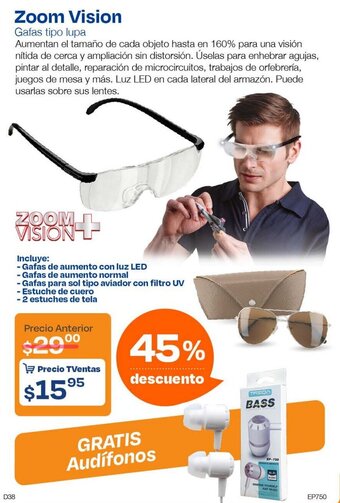 TVentas Zoom Vision+ Gafas tipo lupa oferta
