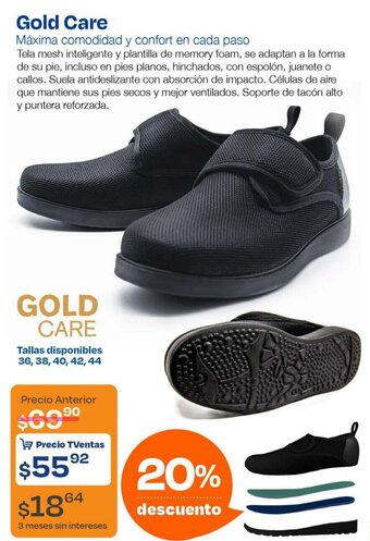 TVentas GOLD CARE Tallas disponibles 36, 38, 40, 42, 44 oferta