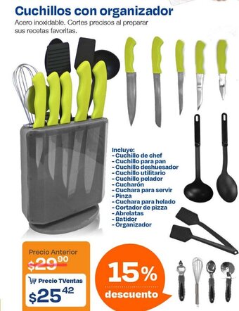 TVentas Cuchillos con organizador oferta