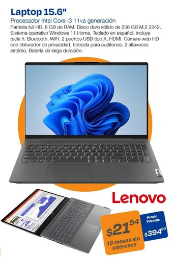 TVentas Lenovo Laptop 15.6" oferta