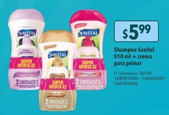 Tia Shampoo savital 510ml + crema para peinar oferta