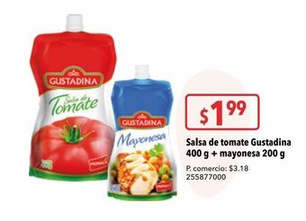 Tia Salsa de tomate gustadina 400g + mayonesa 200g oferta