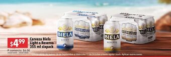 Tia Cerveza biela light o reserva sixpack 355ml oferta