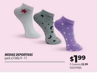 Tia Medias deportivas pack x3 talla 9 - 11 oferta