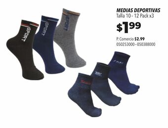 Tia Medias deportivas talla 10 - 12 pack x 3 oferta