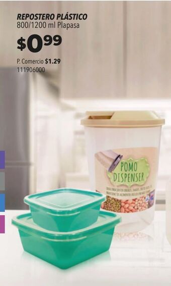 Tia Repostero plástico 800/1200ml plapasa oferta